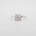 Cushion Hidden Halo Lab Diamond Engagement Ring