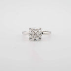 Cushion Hidden Halo Lab Diamond Engagement Ring