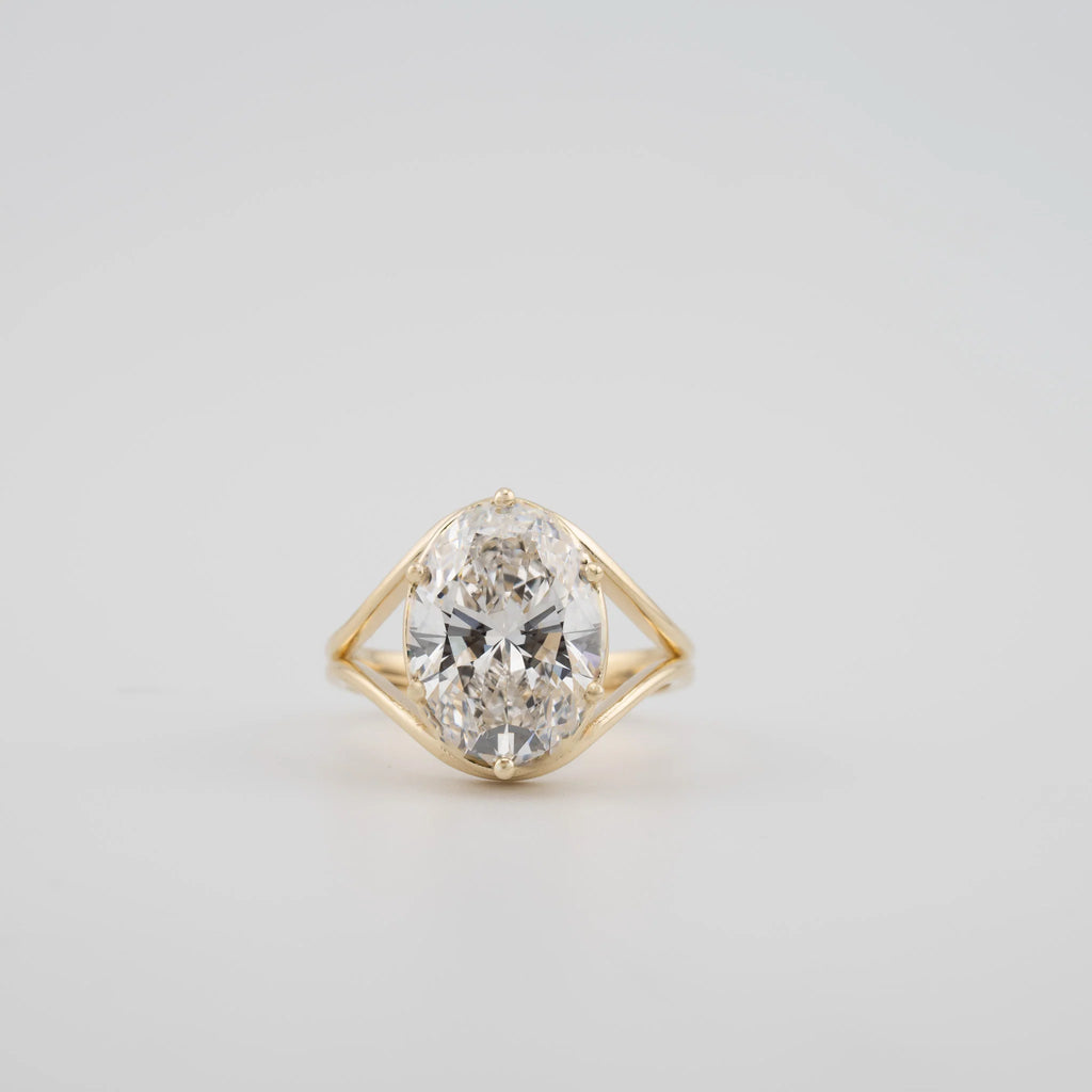 Oval Cut Lab Diamond Engagement Ring