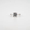 Round Hidden Halo Lab Diamond Engagement Ring