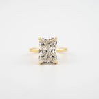 Radiant Hidden Halo Diamond Engagement Ring