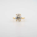 Oval Hidden Halo Lab Diamond Engagement Ring