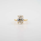 Oval Hidden Halo Lab Diamond Engagement Ring