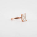 Radiant Hidden Halo Lab Engagement Ring