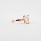 Radiant Hidden Halo Lab Engagement Ring