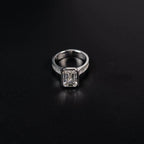 Emerald Lab Diamond Engagement Ring