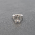 Emerald Lab Diamond Engagement Ring