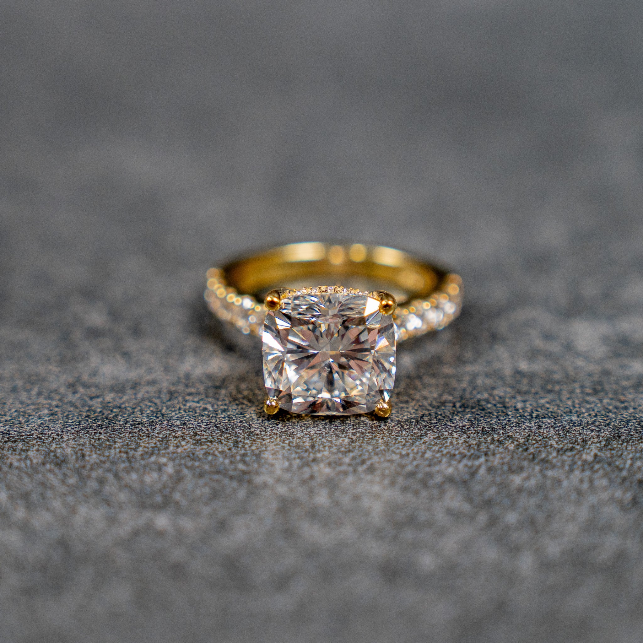 Cushion Lab Diamond Engagement Ring