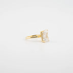 Radiant Hidden Halo Diamond Engagement Ring