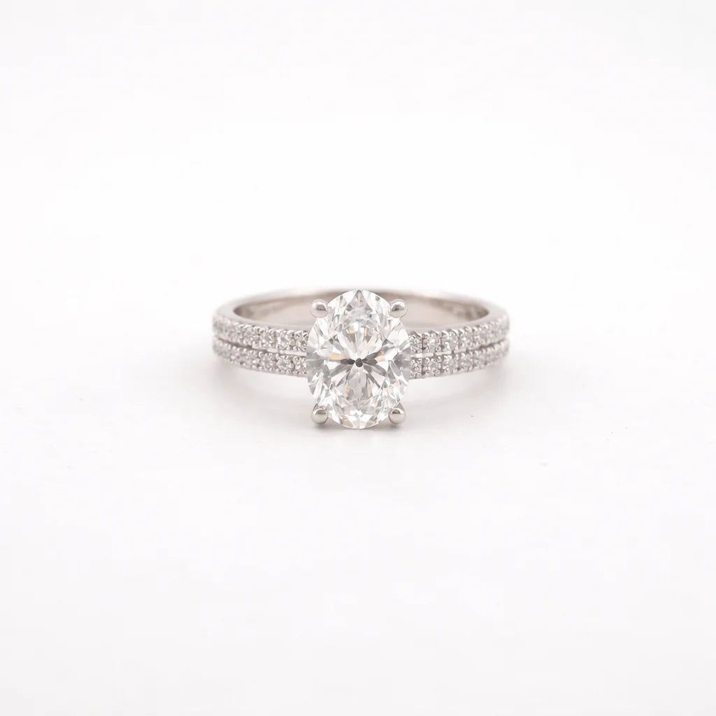 Oval Lab Diamond Engagement Ring