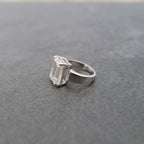 Emerald Lab Diamond Engagement Ring