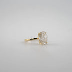 Oval Hidden Halo Lab Diamond Engagement Ring