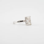 Radiant Hidden Halo Lab Engagement Ring