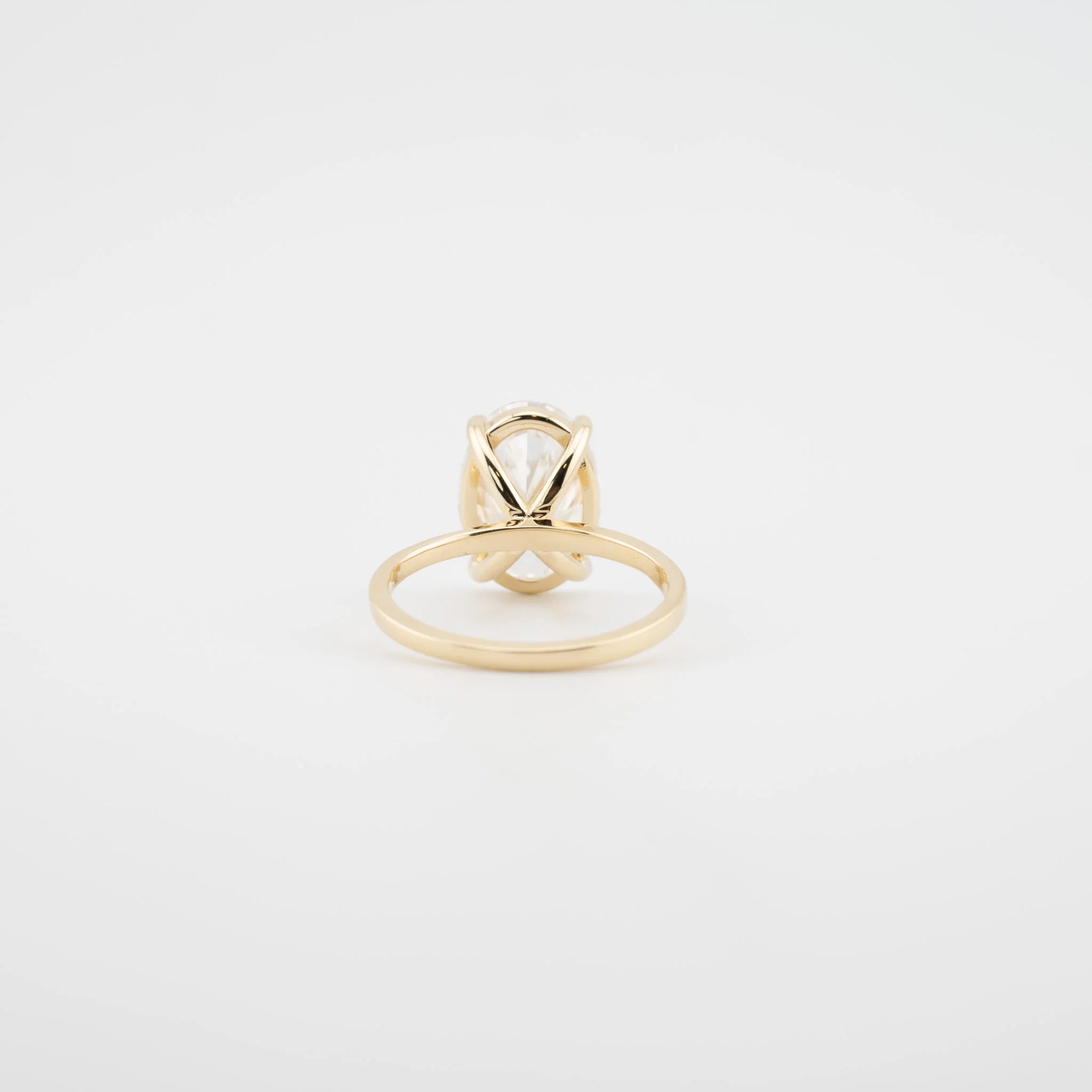 Oval Hidden Halo Lab Diamond Engagement Ring