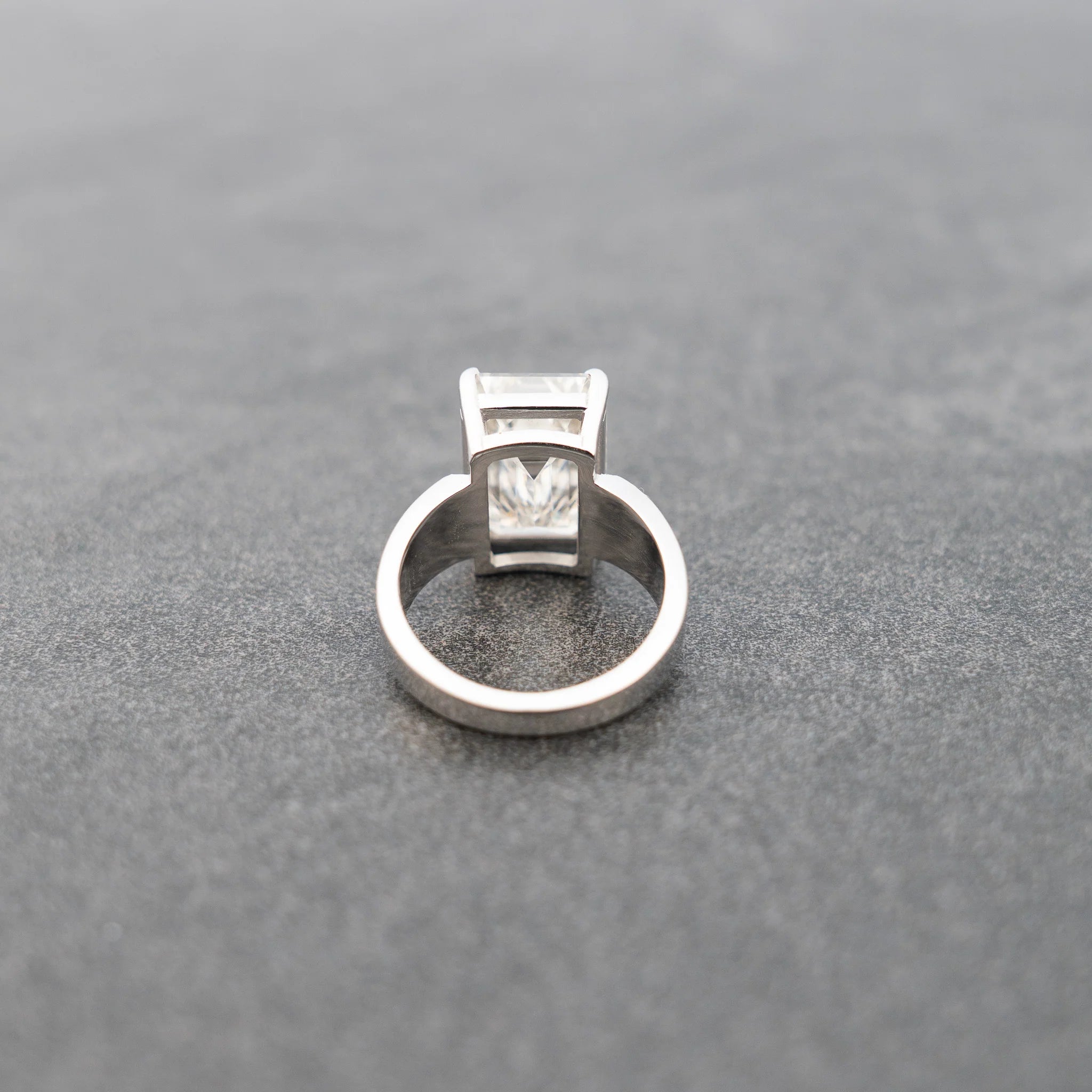 Emerald Lab Diamond Engagement Ring