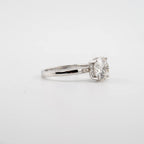 Round Hidden Halo Lab Diamond Engagement Ring
