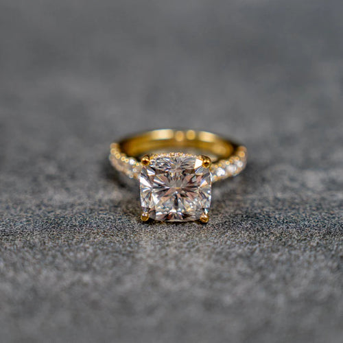 Cushion Lab Diamond Engagement Ring