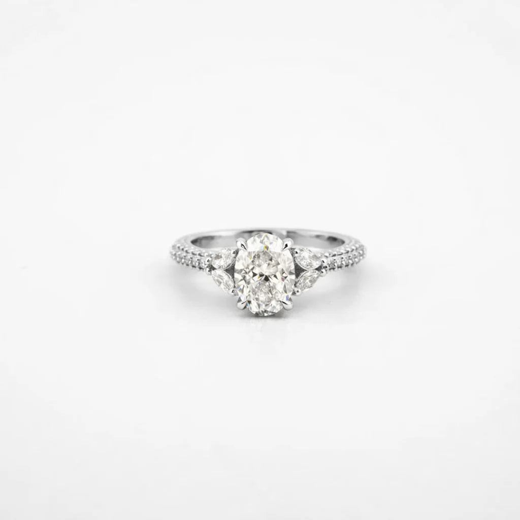 Oval Lab Diamond Engagement Ring