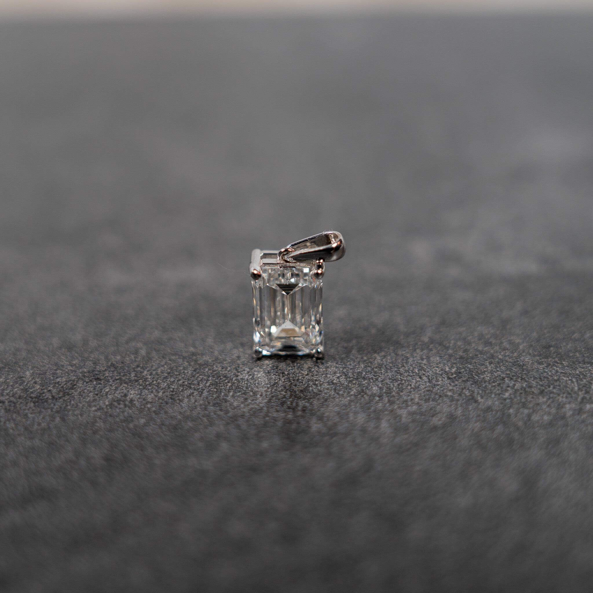 Emerald Lab Diamond Pendant