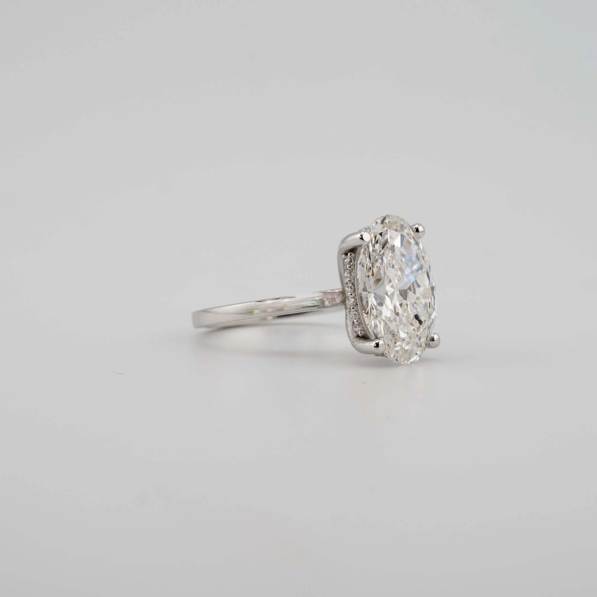 Oval Lab Grown Diamond Engagement Ring