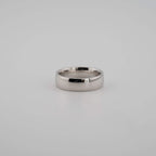 Mens 14K White Gold Wedding Band
