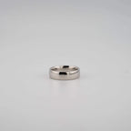 Mens 14K White Gold Wedding Band