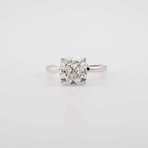 Cushion Hidden Halo Lab Diamond Engagement Ring - Francis Parwal