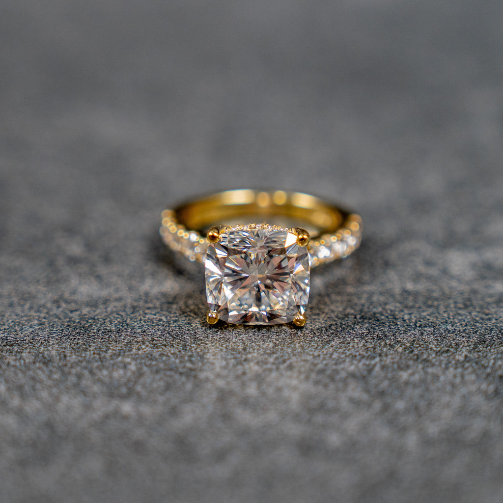 Cushion Lab Diamond Engagement Ring - Francis Parwal