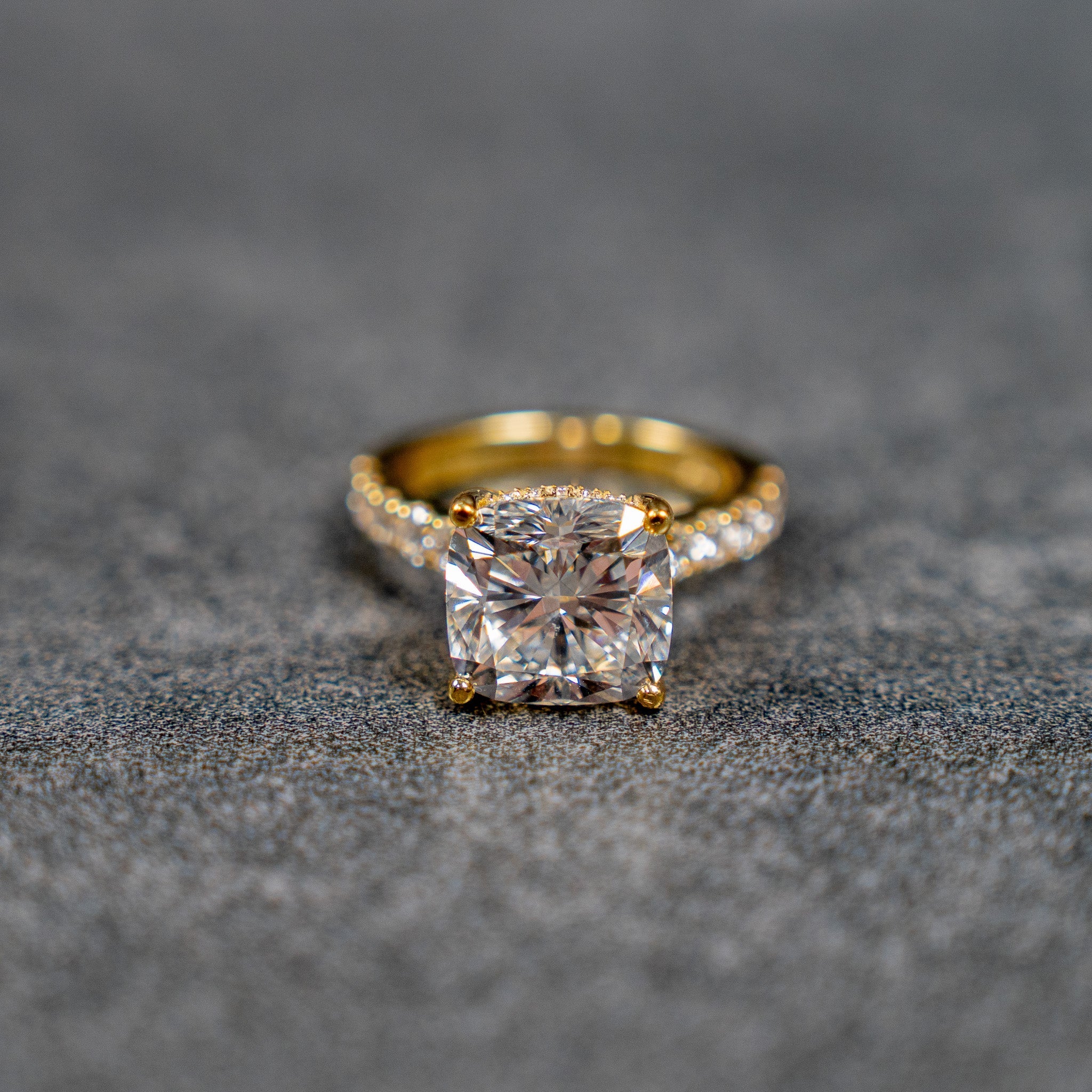 Cushion Lab Diamond Engagement Ring - Francis Parwal