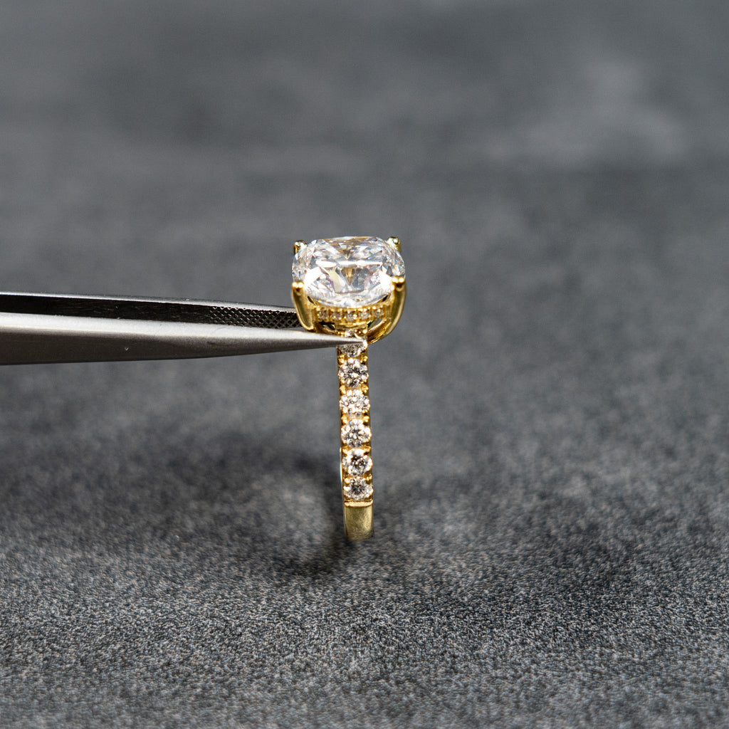 Cushion Lab Diamond Engagement Ring - Francis Parwal