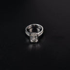 Emerald Lab Diamond Engagement Ring - Francis Parwal