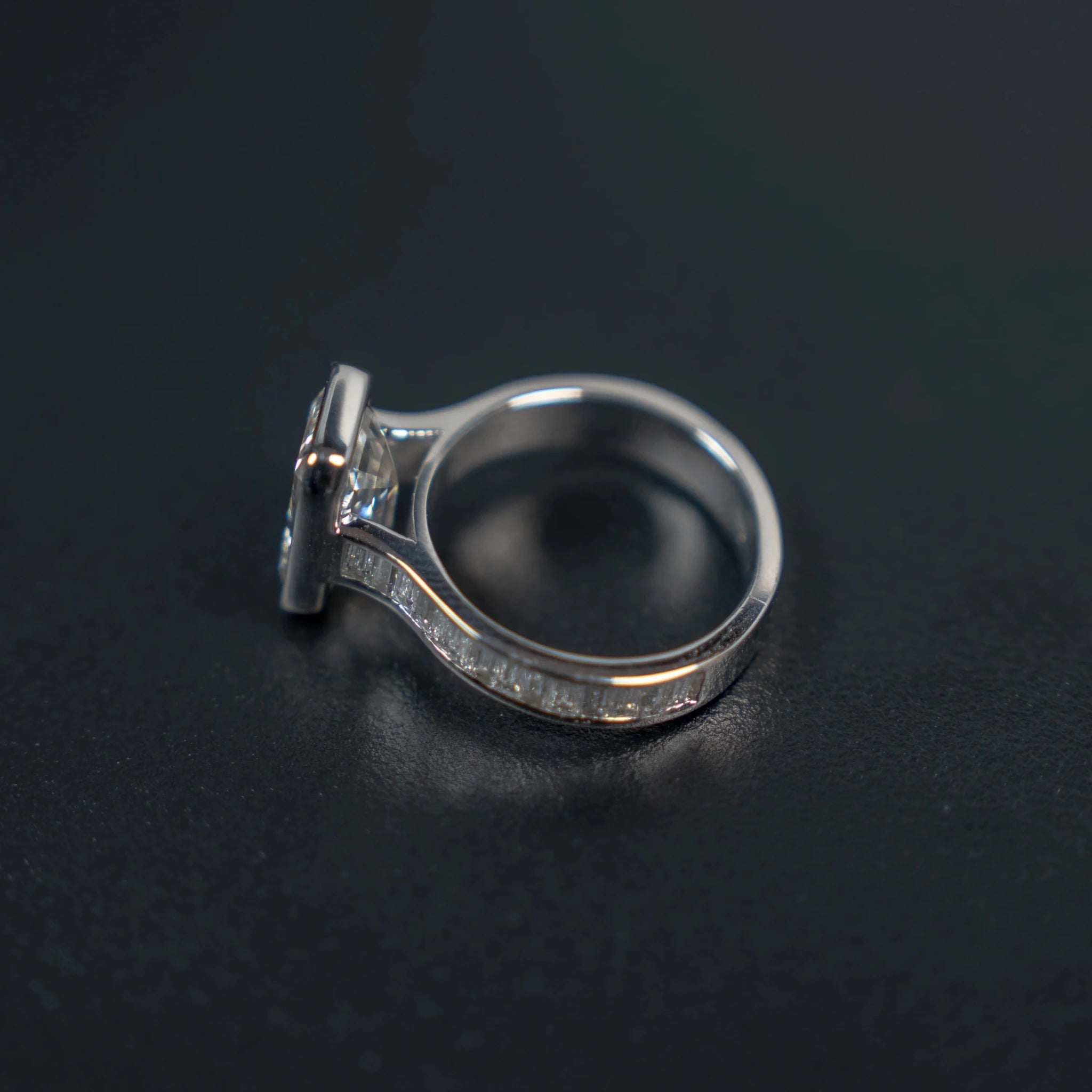 Emerald Lab Diamond Engagement Ring - Francis Parwal