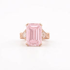 Fancy Pink Emerald Diamond Ring Rose Gold - Francis Parwal
