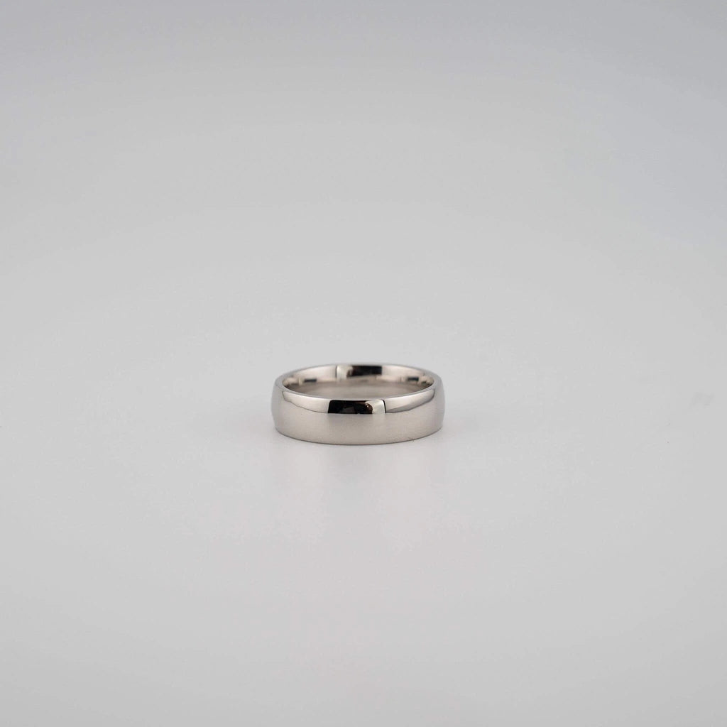 Mens 14K White Gold Wedding Band - Francis Parwal