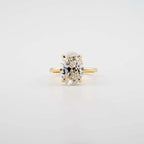 Oval Hidden Halo Lab Diamond Engagement Ring - Francis Parwal