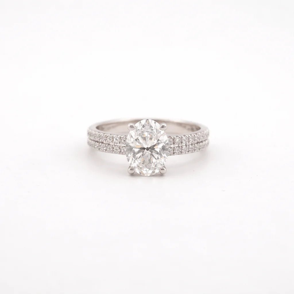 Oval Lab Diamond Engagement Ring - Francis Parwal
