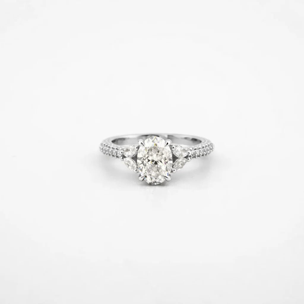 Oval Lab Diamond Engagement Ring - Francis Parwal