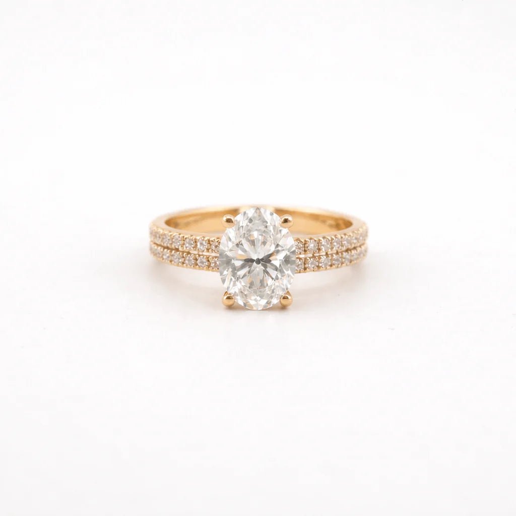 Oval Lab Diamond Engagement Ring - Francis Parwal