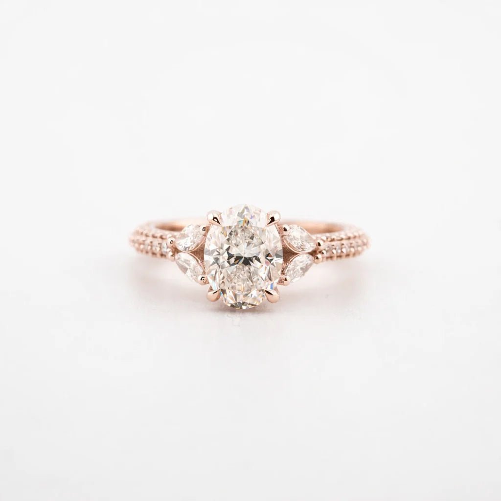 Oval Lab Diamond Engagement Ring - Francis Parwal