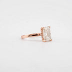 Radiant Hidden Halo Lab Engagement Ring - Francis Parwal