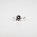Round Hidden Halo Lab Diamond Engagement Ring - Francis Parwal